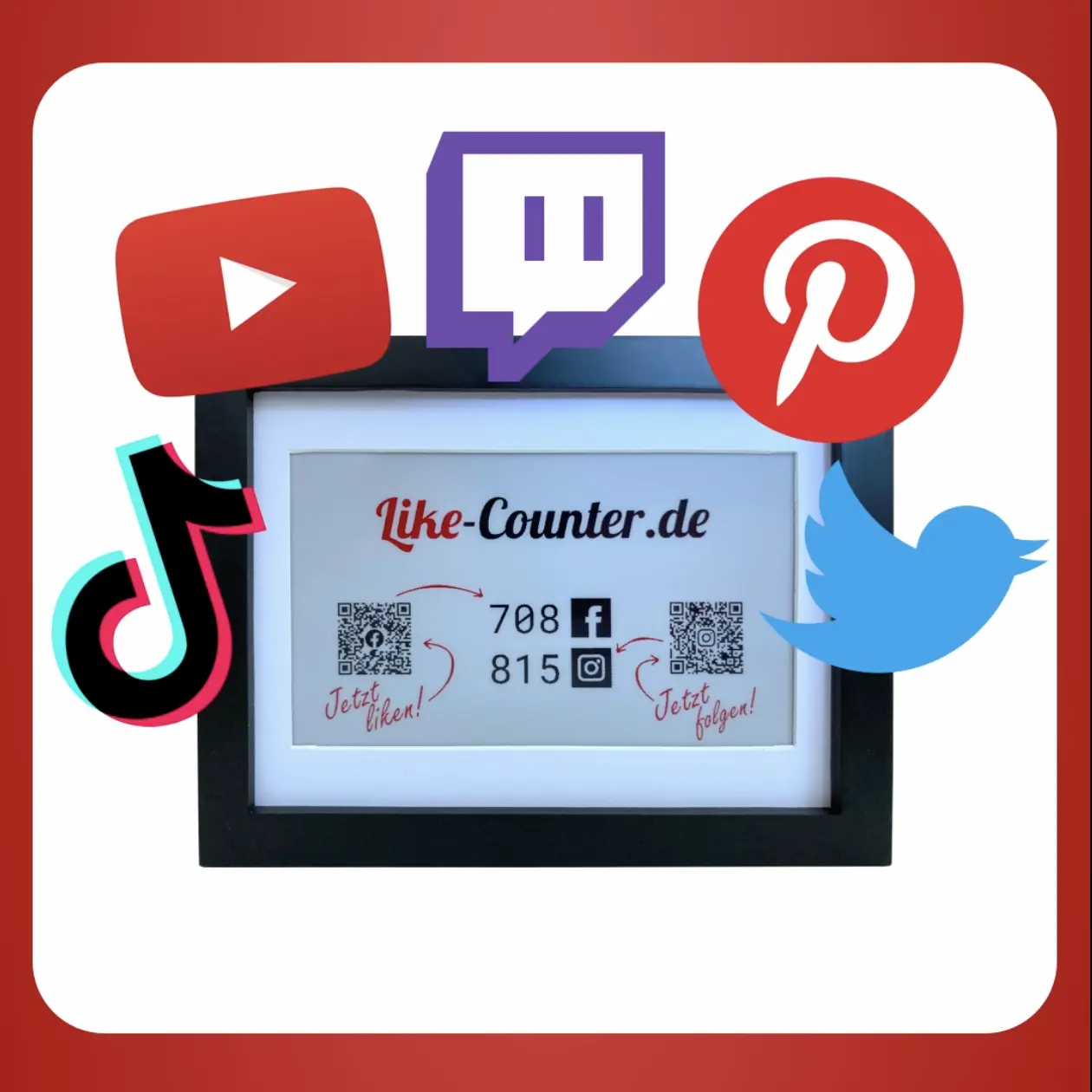 Dann hol' Dir den Like Counter! Der Like Counter unterstützt die Anzeige deiner Follower von Facebook, Instagram und Twitch!