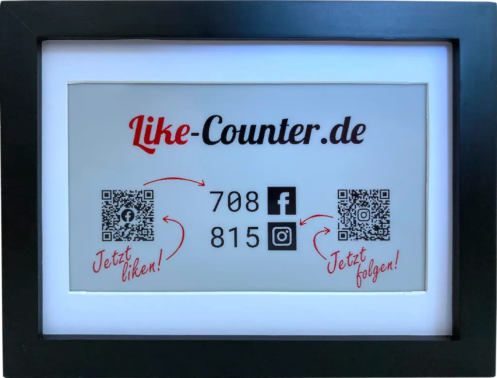 Like Counter: Echtzeit-Bildschirm für Social Media Seiten