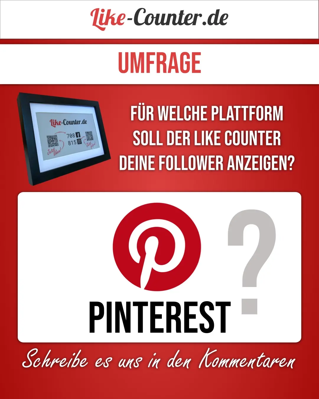 Soll Like-Counter.de Pinterest zur Anzeige deiner Follower anbinden?