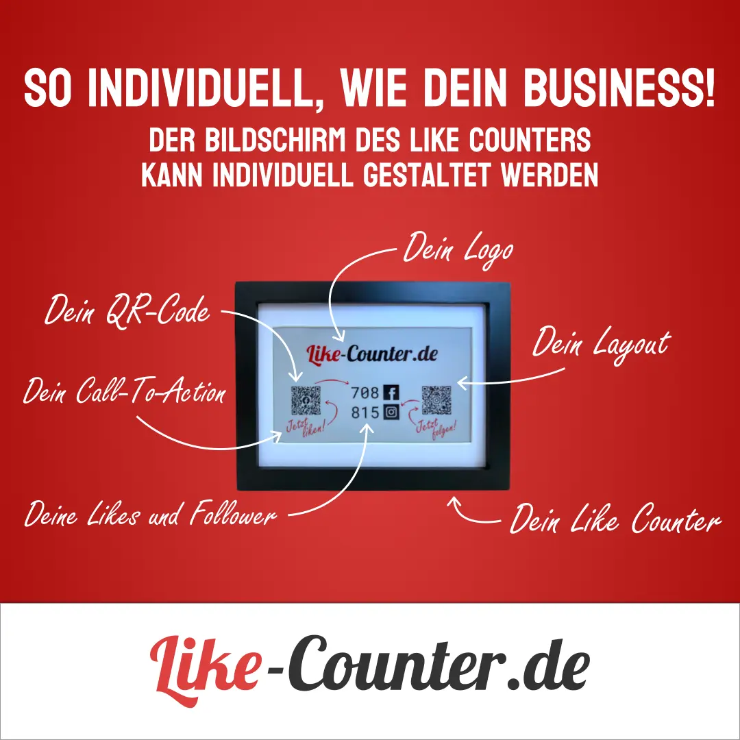 Der Like Counter ist so individuell, wie dein Unternehmen
